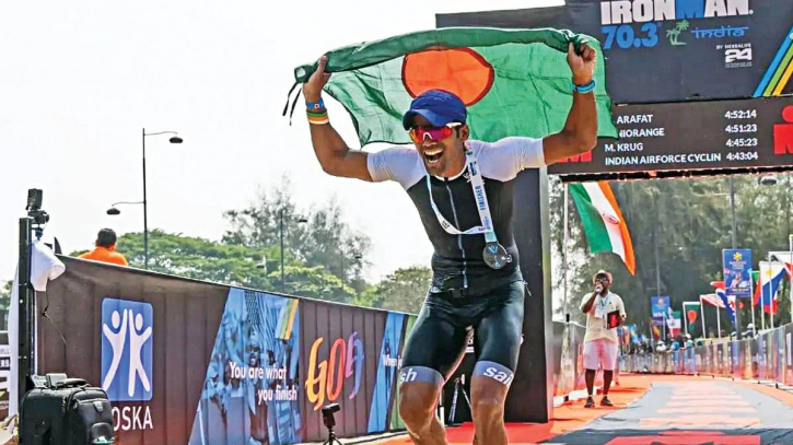 ছাড়পত্র পেলেন বাংলাদেশি আয়রনম্যান আরাফাত ছাড়পত্র পেলেন বাংলাদেশি আয়রনম্যান আরাফাত